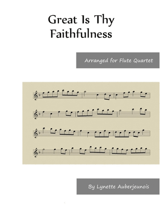 Great Is Thy Faithfulness - Flute Quartet