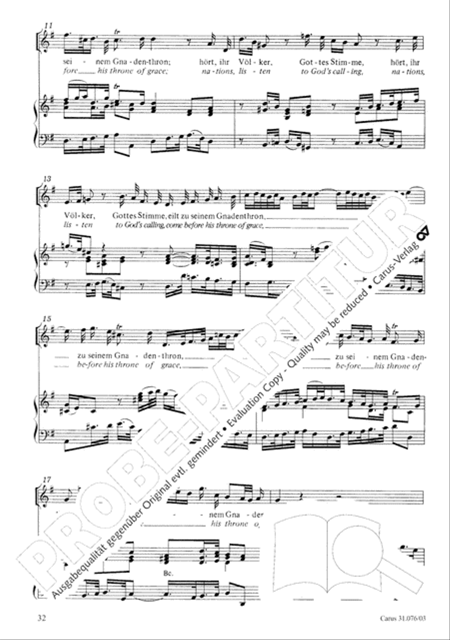 The heavens are telling the Father's glory (Die Himmel erzahlen die Ehre Gottes) 4-Part scores gallery preview page 33