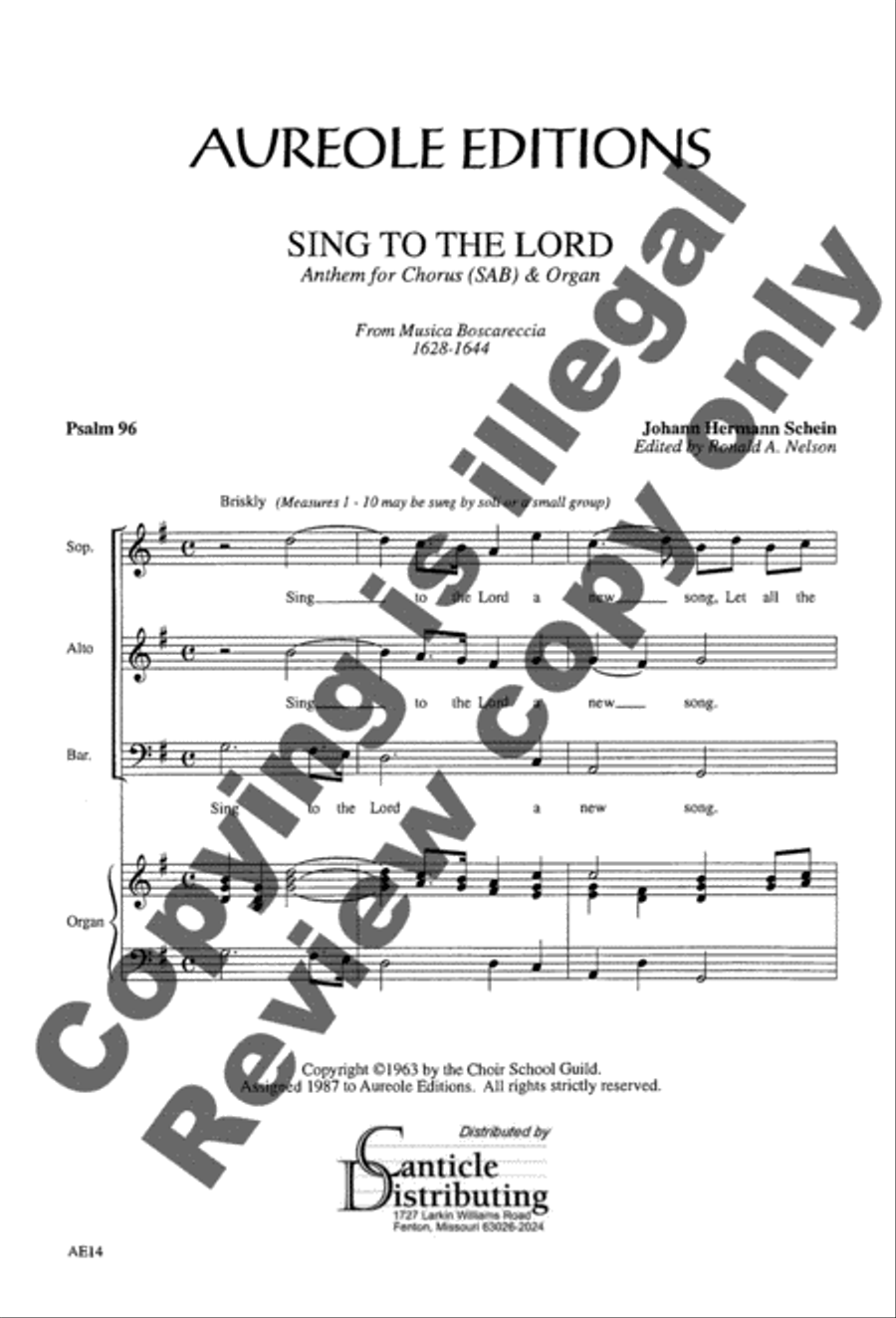 Sing to the Lord Sing to the Lord 3-Part scores gallery preview page 2