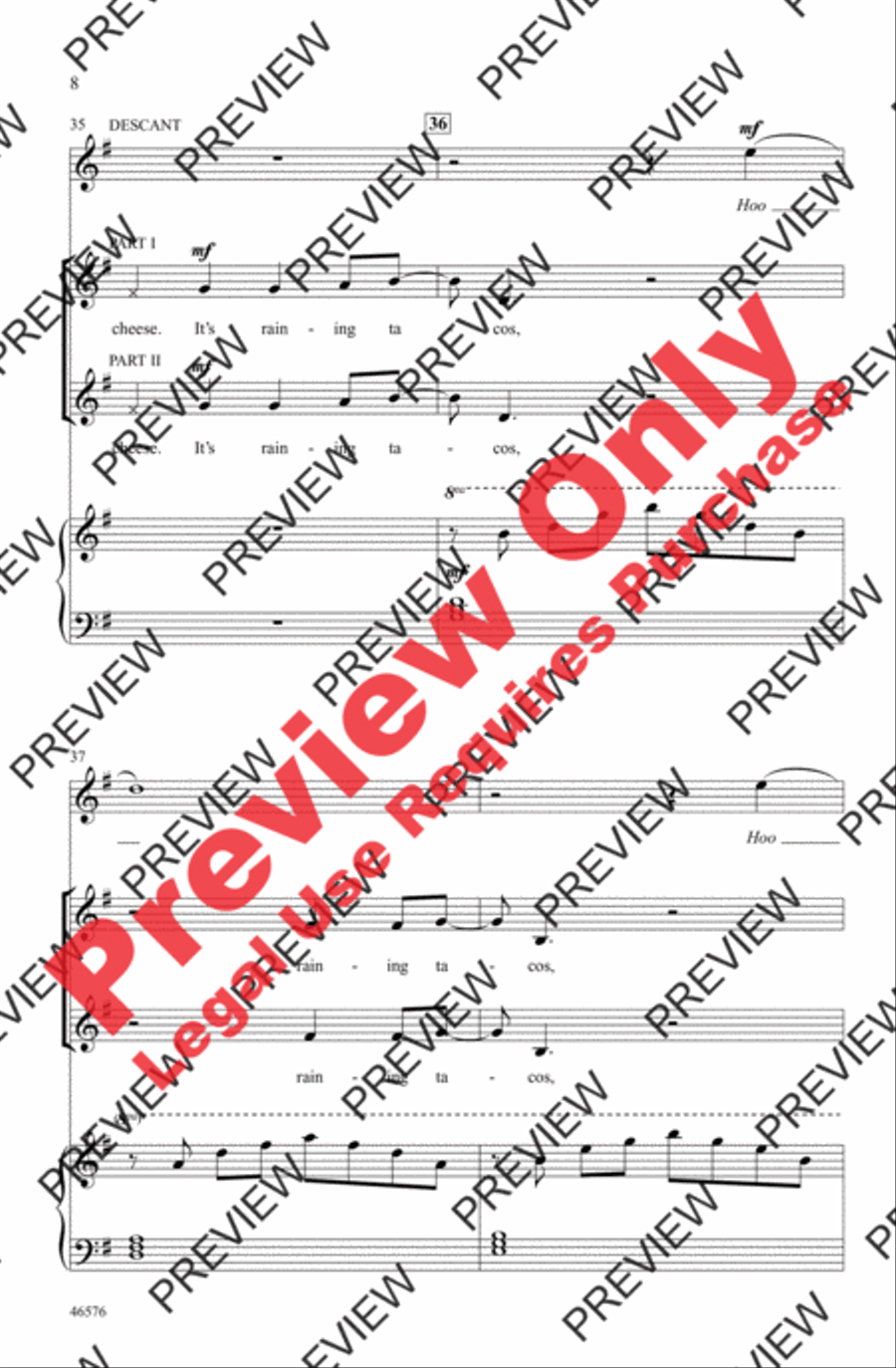 Raining Tacos Raining Tacos 2-Part scores gallery preview page 8