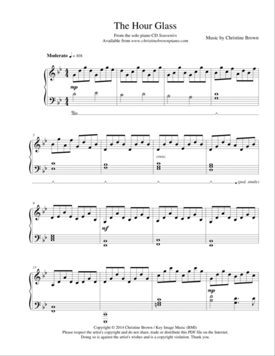 The Hour Glass Piano Solo scores gallery preview page 2