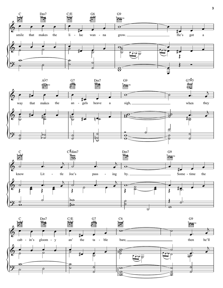 Happiness Is A Thing Called Joe Piano, Vocal, Guitar scores gallery preview page 3