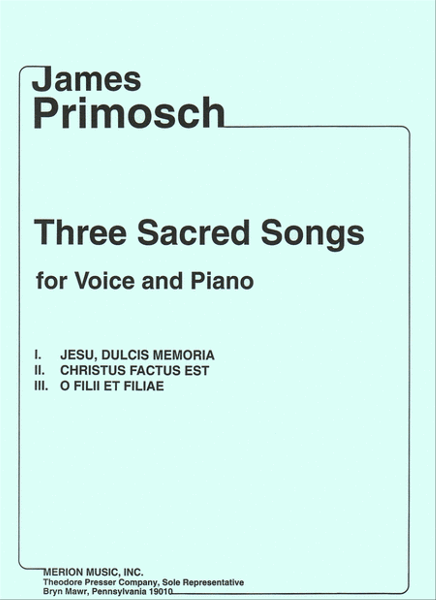 Three Sacred Songs Chamber Music scores gallery preview page 1