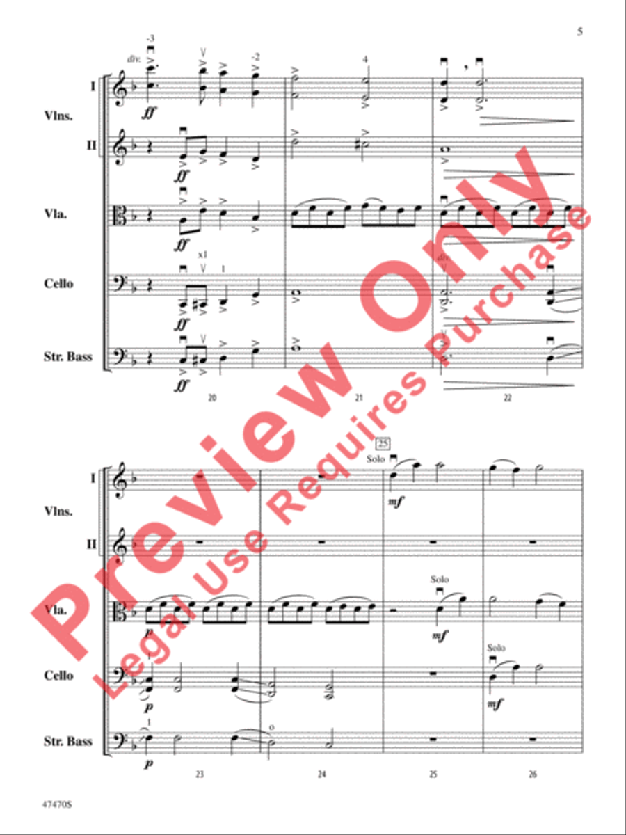 Legend of the Ghost Stallion String Orchestra scores gallery preview page 6