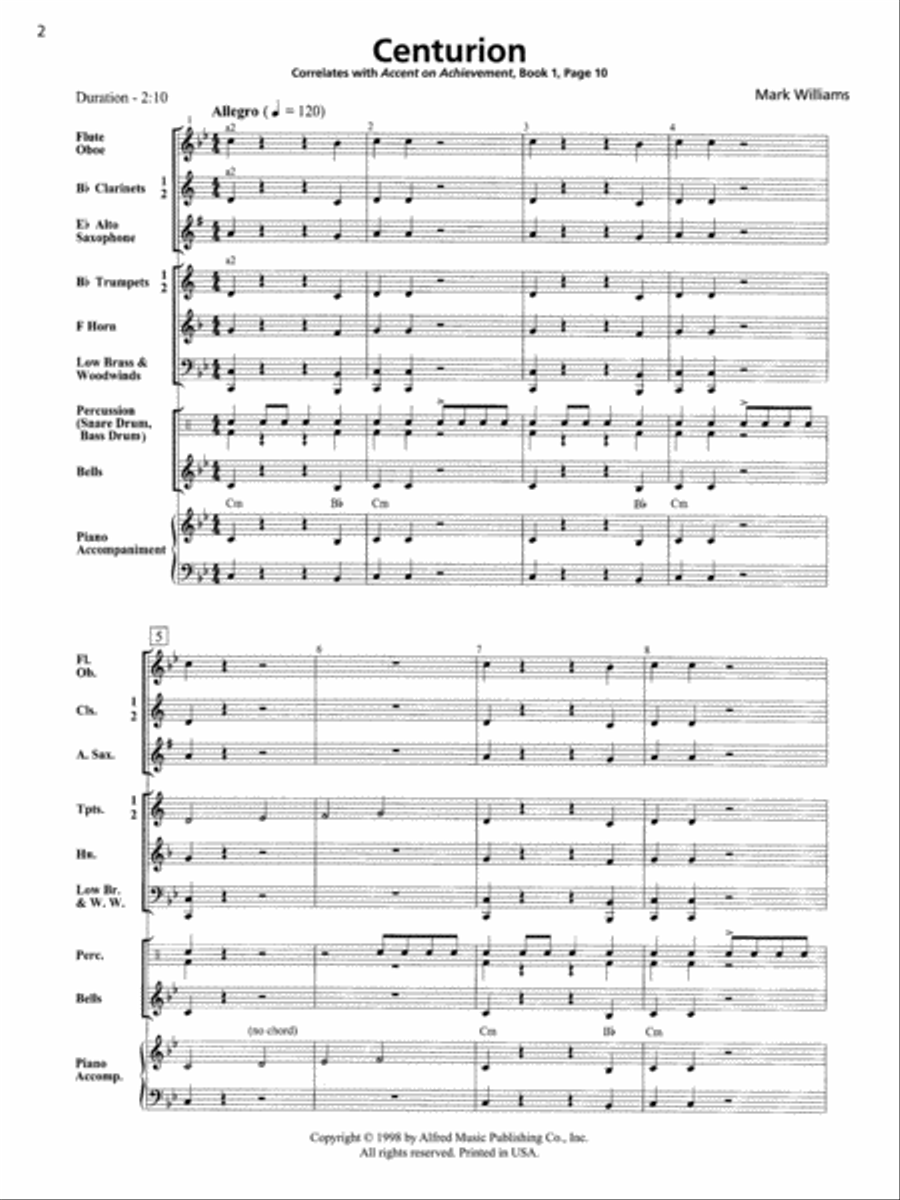 Accent on Performance Concert Favorites Collection Concert Band scores gallery preview page 3