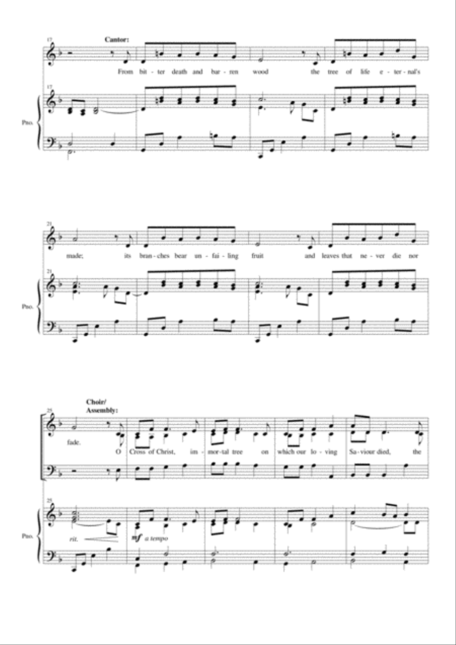 O Cross of Christ 3-Part scores gallery preview page 3