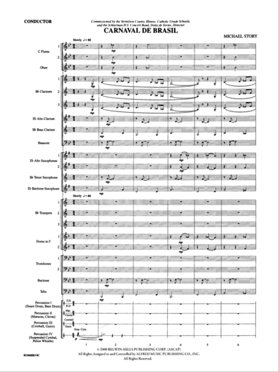 Carnaval de Brasil Concert Band scores gallery preview page 3