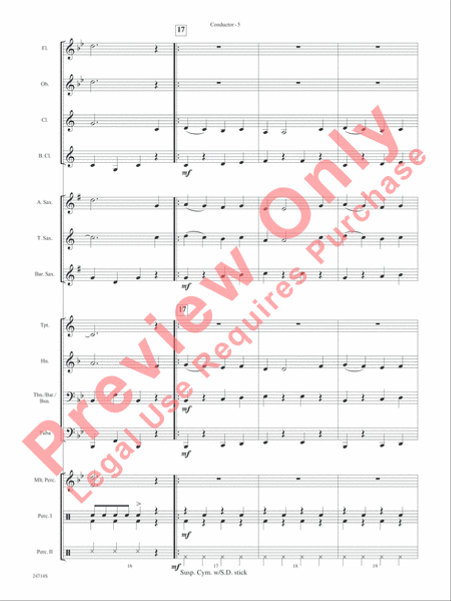 Santa Claus Is Comin' to Town Concert Band scores gallery preview page 7