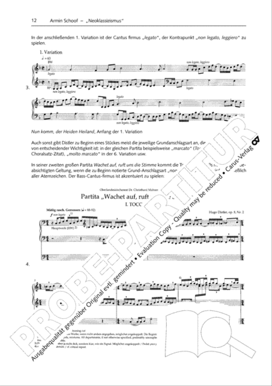Orgelschule zur historischen Auffuhrungspraxis Organ Solo scores gallery preview page 13