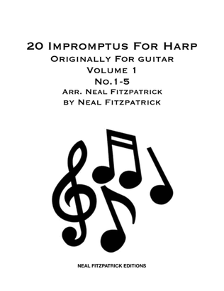 20 Impromptus For Harp Volume 1 No.1-5