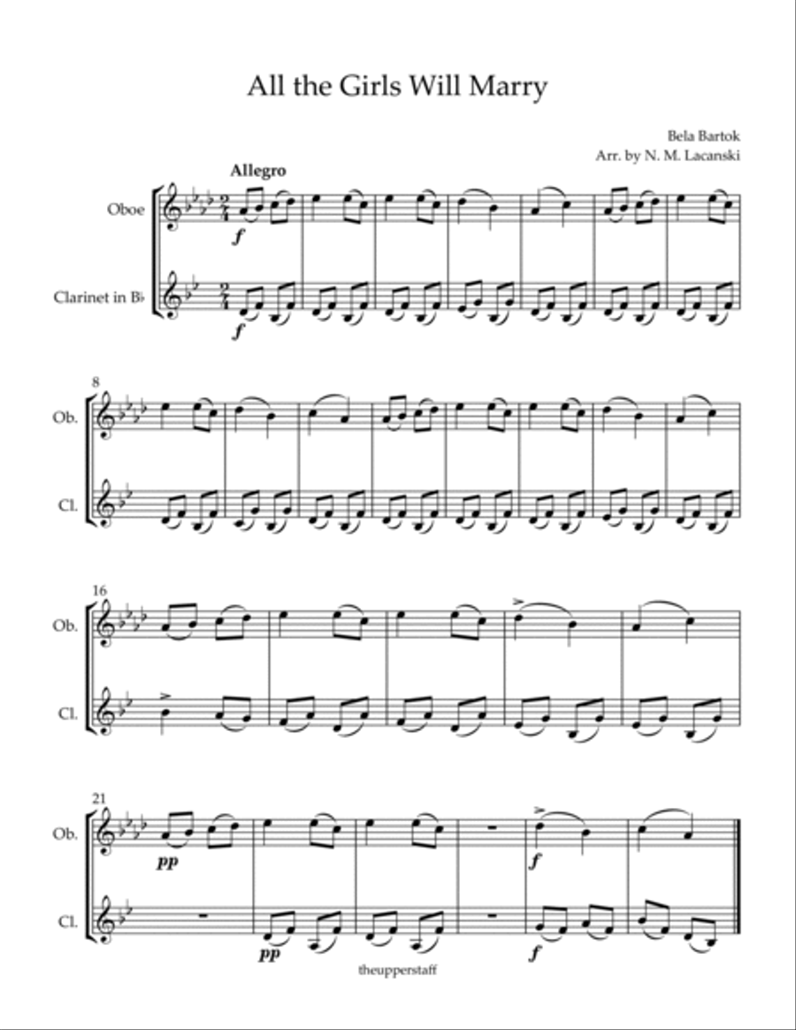 All the Girls Will Marry All the Girls Will Marry Woodwind Duet scores gallery preview page 2