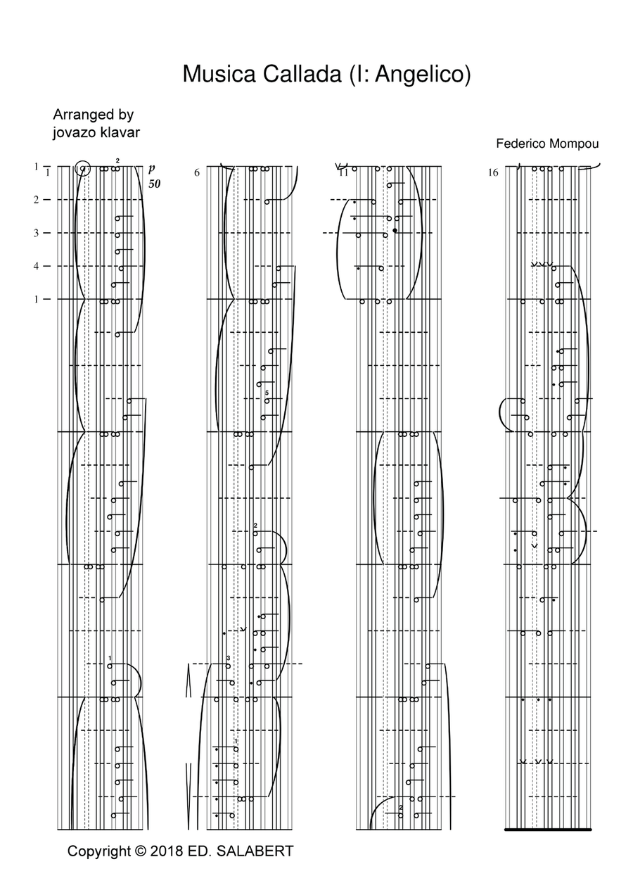 Musica Callada Piano Solo scores gallery preview page 1