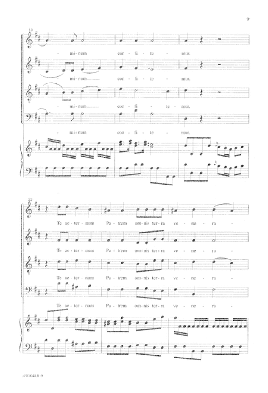 Te Deum Choral Score Te Deum Choral Score 4-Part scores gallery preview page 11