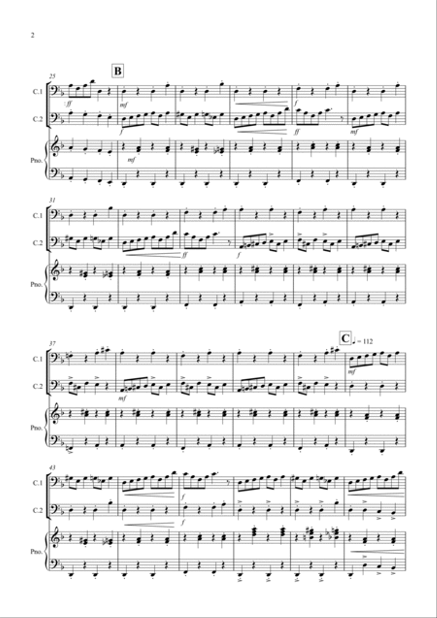 In the Hall of the Mountain King for Cello Duet String Duet scores gallery preview page 2