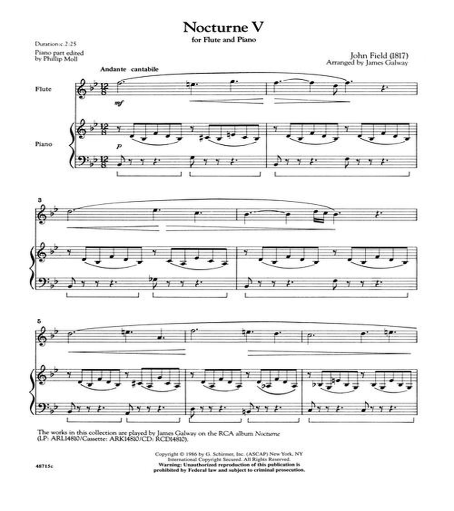 Three Nocturnes Three Nocturnes Flute Solo scores gallery preview page 3