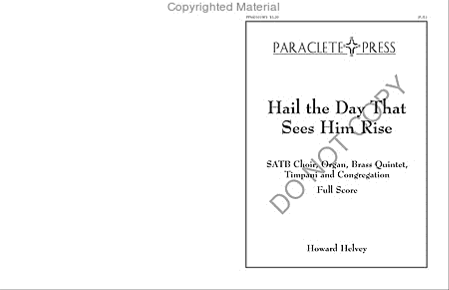 Hail the Day That Sees Him Rise - Full Score 4-Part scores gallery preview page 2