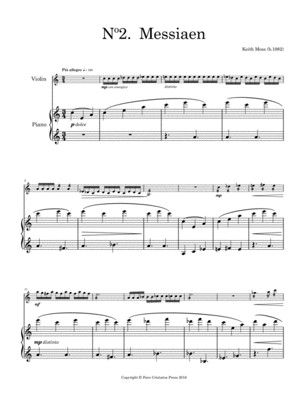 Two Pièces - for Violin and Piano