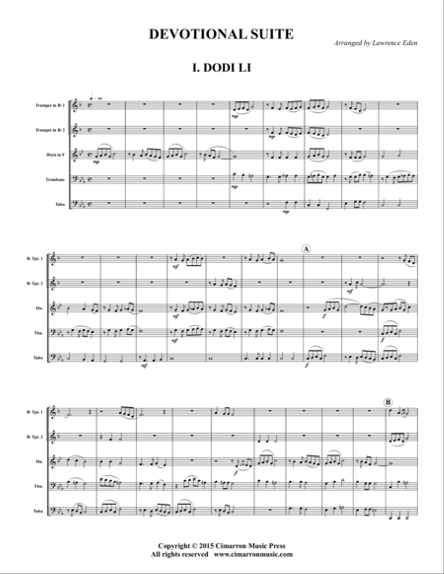 Wedding Set Wedding Set Brass Quintet scores gallery preview page 1