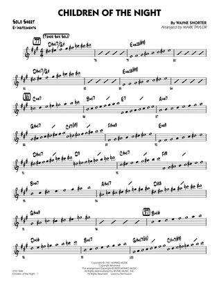 Children of the Night - Eb Solo Sheet