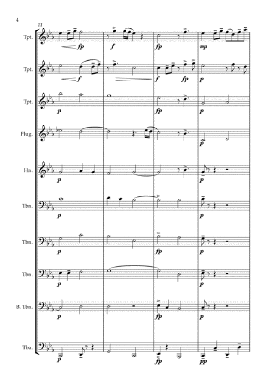 Moonlight - Brass 10 Piece Brass Ensemble scores gallery preview page 4