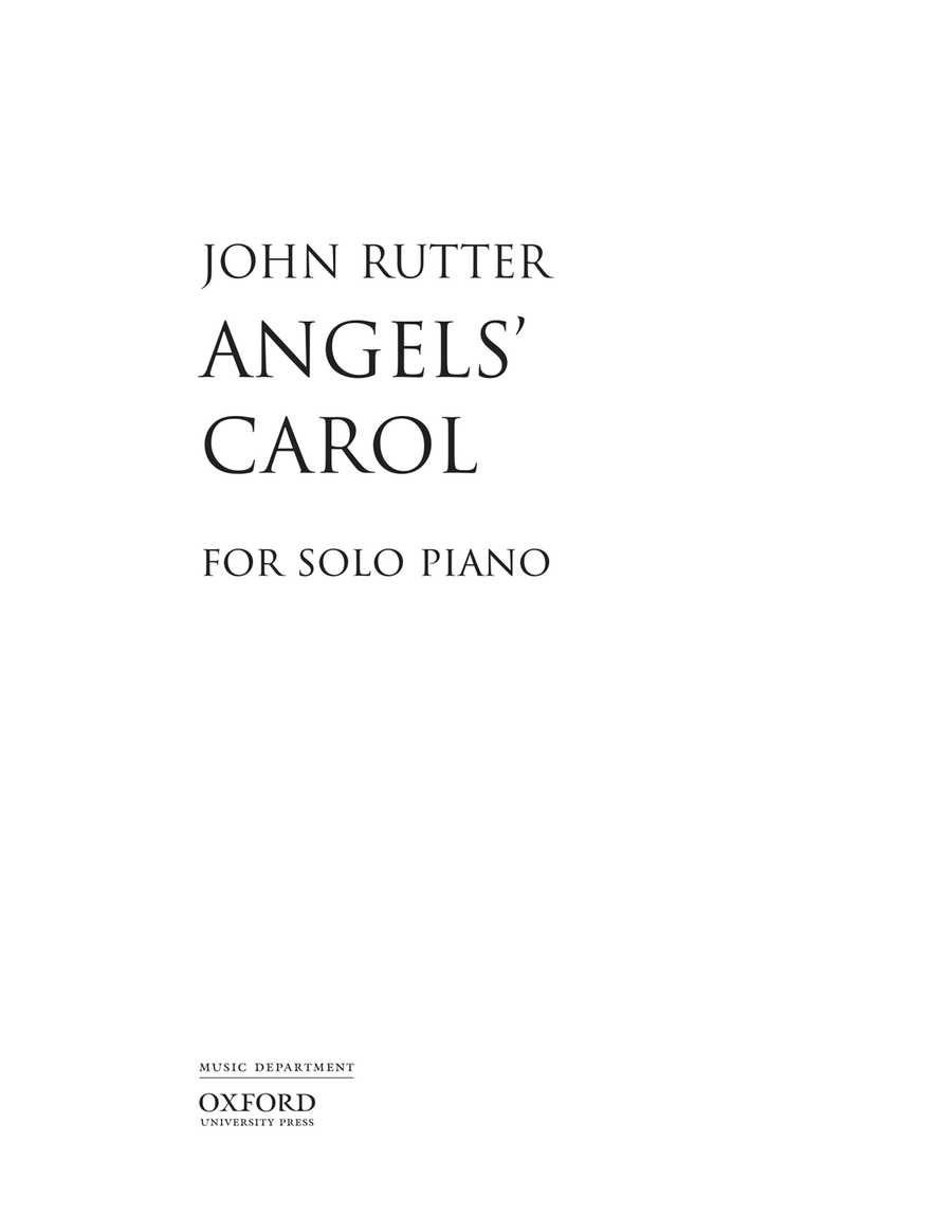 Book cover for Angels' Carol