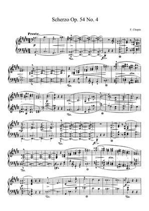 Book cover for Chopin Scherzo Op. 54 No. 4 in E Major