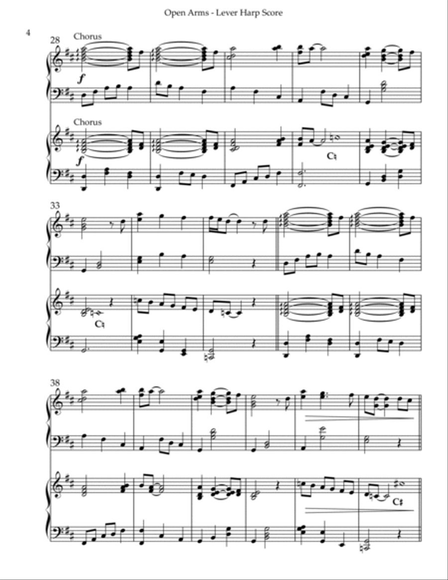 Open Arms Celtic Harp scores gallery preview page 4
