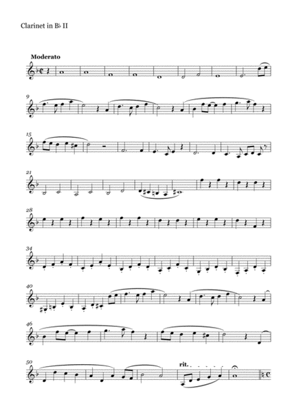 Clarinet Quartet on Melodies by Joe Hisaishi(Clarinet Part II) image number null