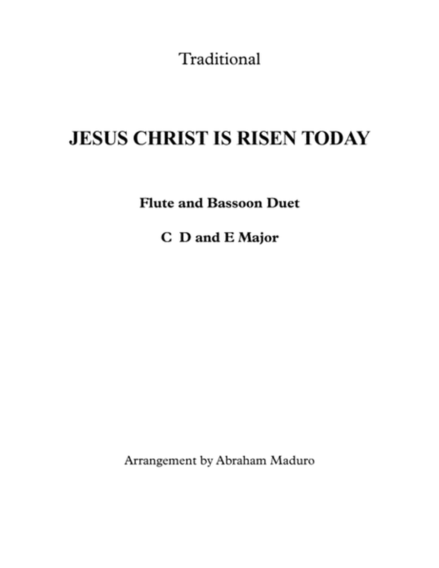 Jesús Christ Is Risen Today Flute Bassoon Duet-3 Tonalities Included image number null