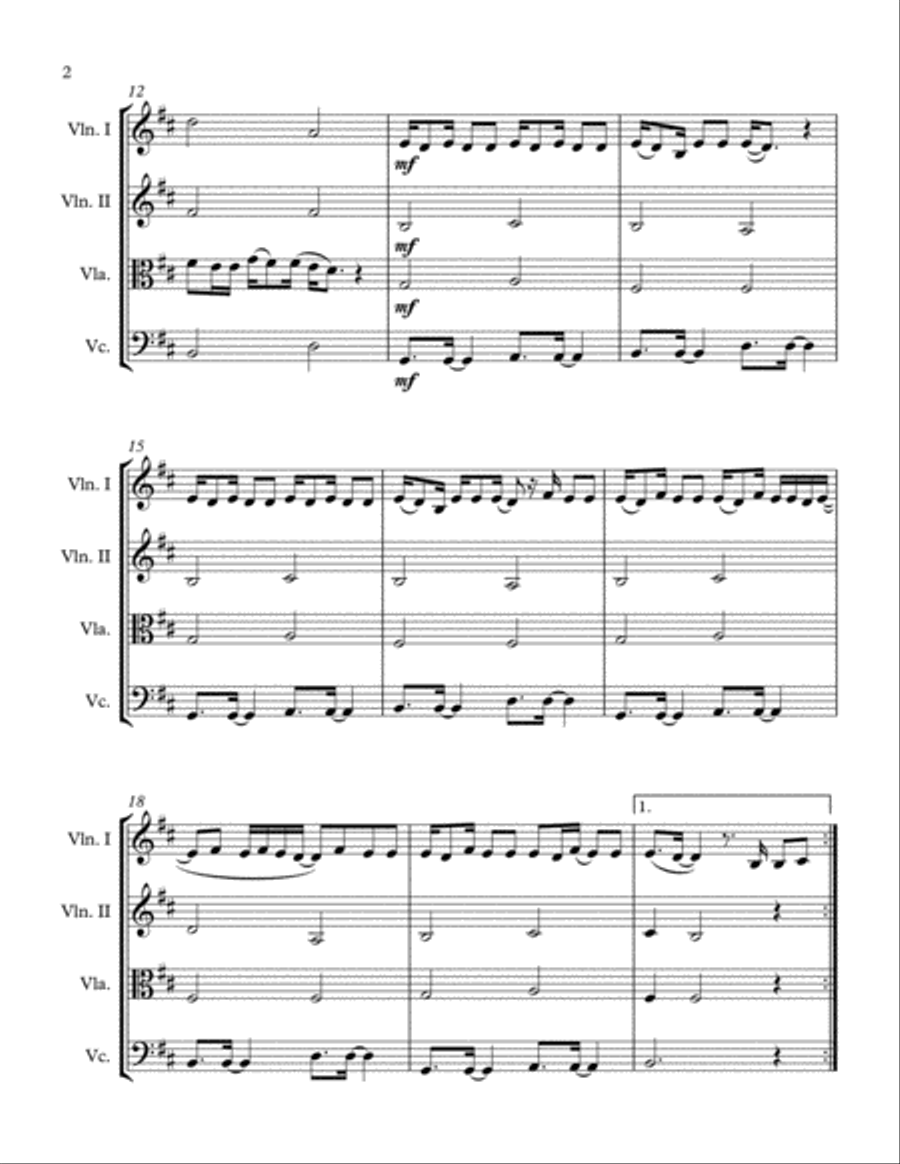 Young And Beautiful Young And Beautiful String Quartet scores gallery preview page 3