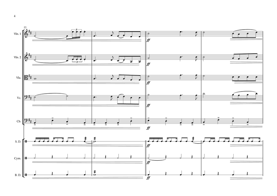 Thai Royal Anthe for String Orchestra String Orchestra scores gallery preview page 4