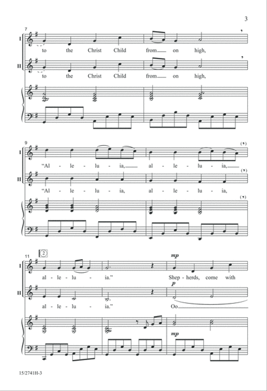 A Lullaby Alleluia A Cappella scores gallery preview page 4