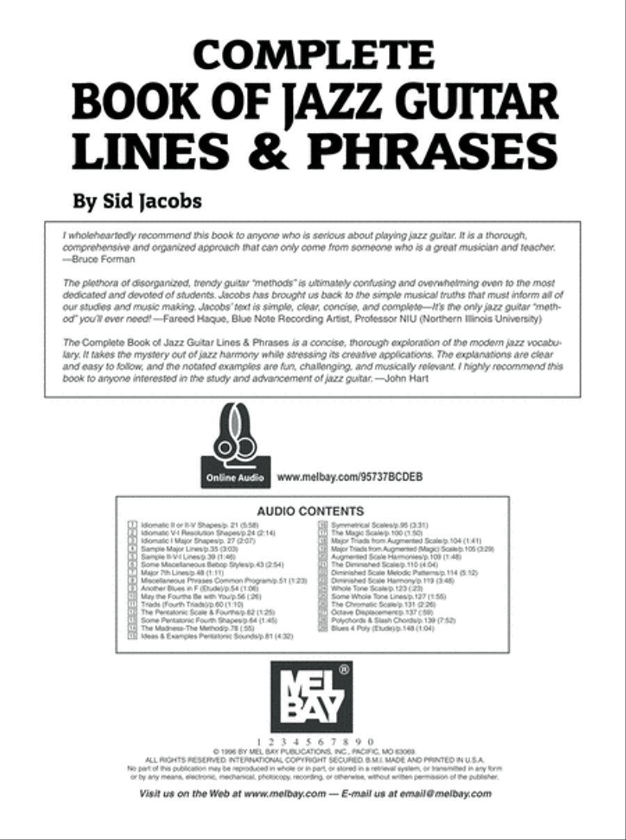 Complete Book of Jazz Guitar Lines & Phrases Electric Guitar scores gallery preview page 7
