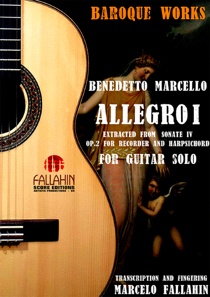 ALLEGRO I - (RECORDER SONATE IV - OP.2) - BENEDETTO MARCELLO - FOR GUITAR SOLO image number null
