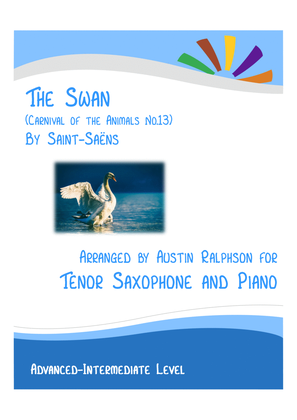 The Swan (Carnival of the Animals No.13) - tenor sax and piano with FREE BACKING TRACK