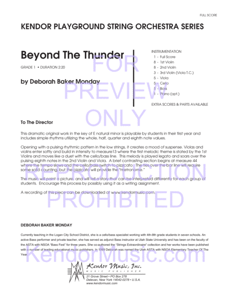 Beyond The Thunder (Full Score)