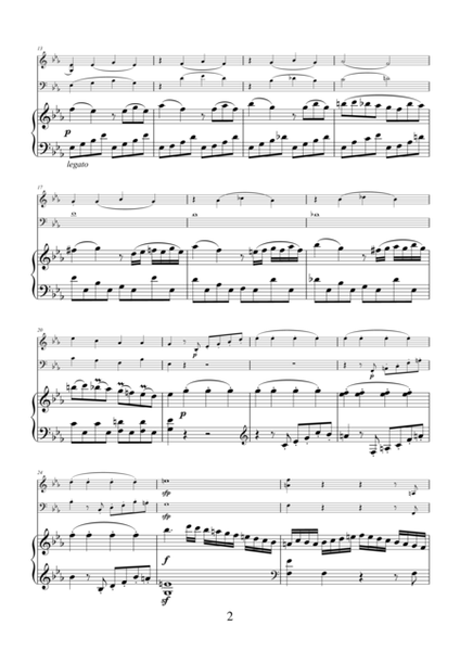 Trio Op.1 No.1 by Ludwig van Beethoven for violin, cello and piano