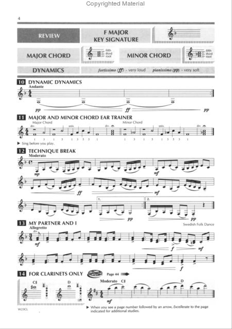 Standard of Excellence Book 3, Clarinet Concert Band Methods scores gallery preview page 2
