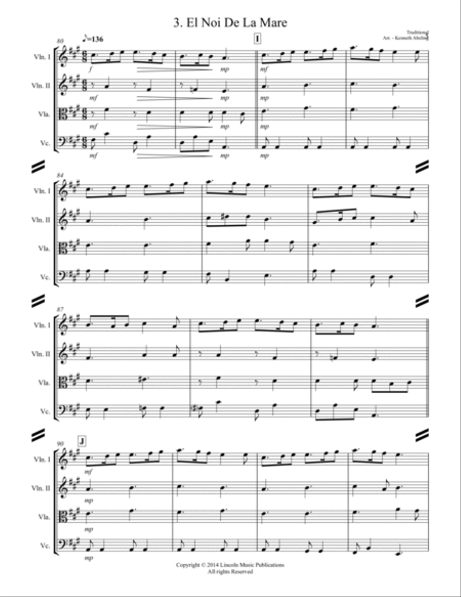 20 Traditional Christmas Carols Volume II (for String Quartet) String Quartet scores gallery preview page 6