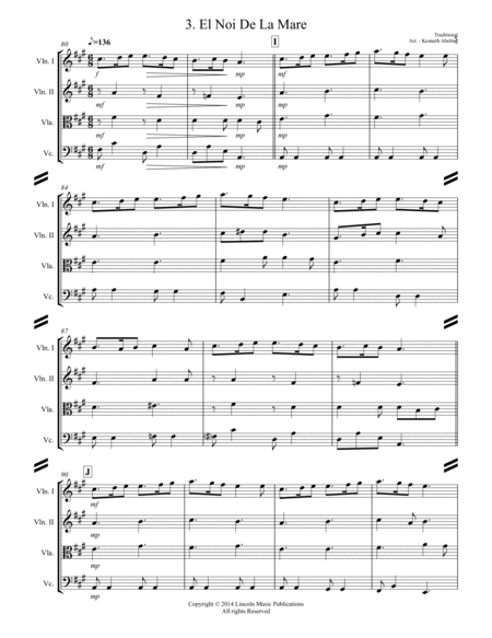 20 Traditional Christmas Carols Volume II (for String Quartet) image number null