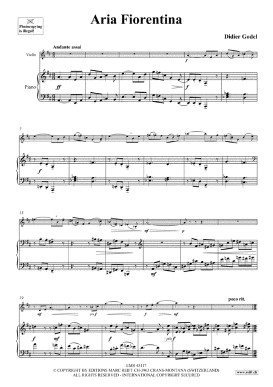 Aria Fiorentina Violin Solo scores gallery preview page 5