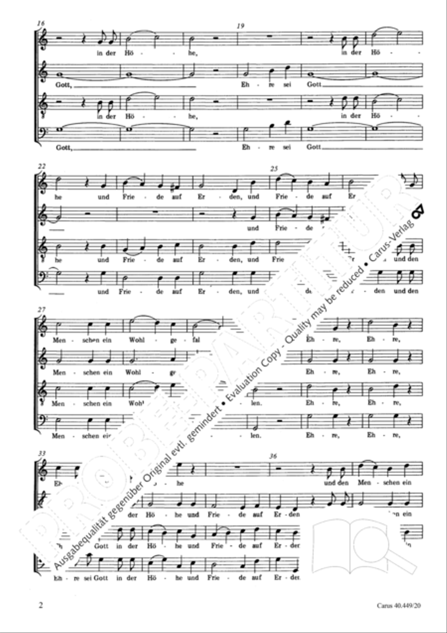 Glory to god in the highest Glory to god in the highest 4-Part scores gallery preview page 3