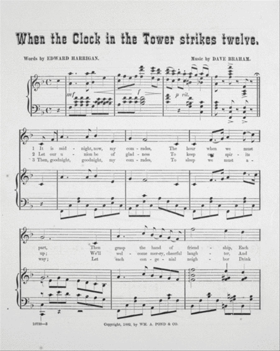 When the Clock in the Tower Strikes Twelve Voice scores gallery preview page 2