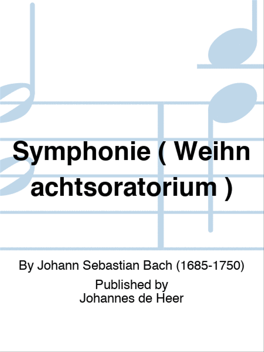 Symphonie ( Weihnachtsoratorium ) Organ scores gallery preview page 1