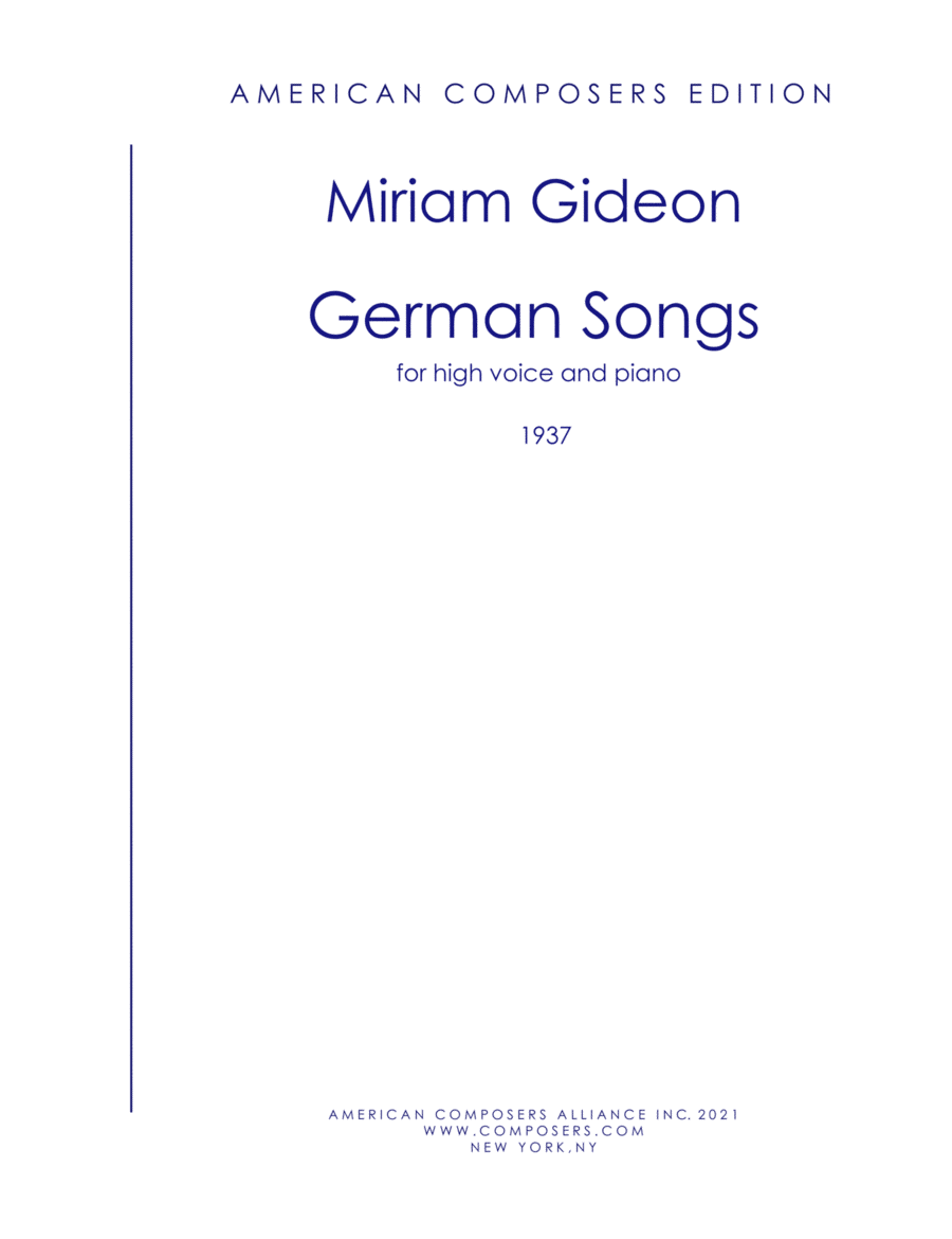 [Gideon] German Songs (High Voice) High Voice scores gallery preview page 1