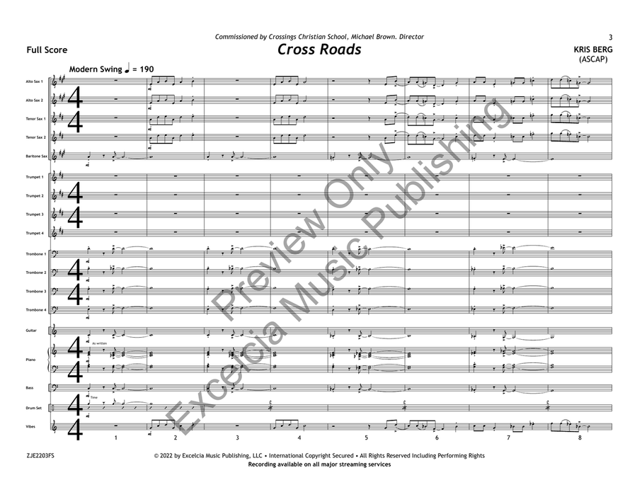 Cross Roads (Score) Jazz Ensemble scores gallery preview page 2