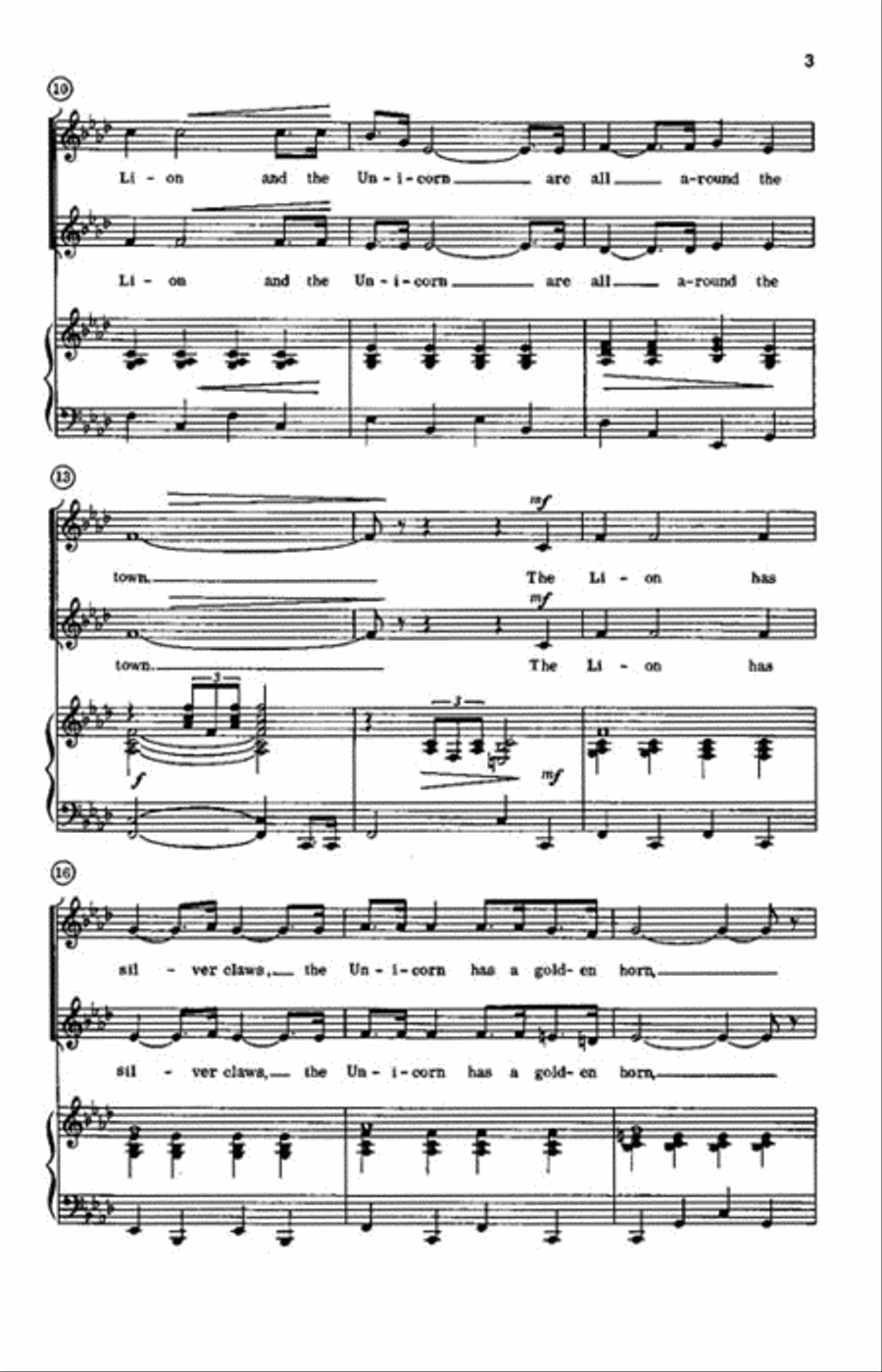 The Lion And The Unicorn Choir scores gallery preview page 3