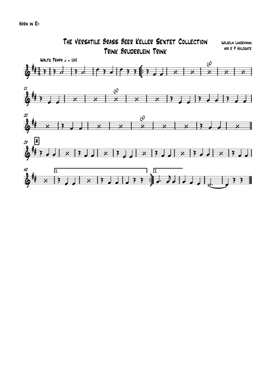 Trink Trink Bruderlein Trink Brass Ensemble scores gallery preview page 6