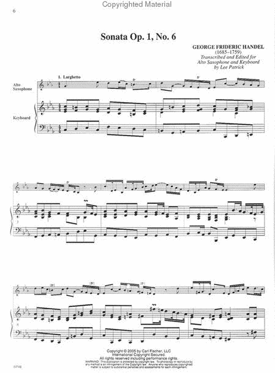 Five Famous Handel Violin Sonatas