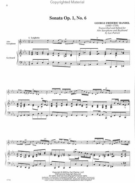Five Famous Handel Violin Sonatas